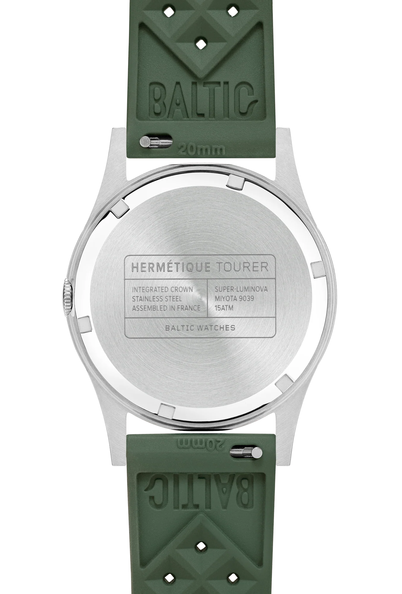 Baltic Hermétique Tourer - Green Dial - Tropic Strap - Image 3