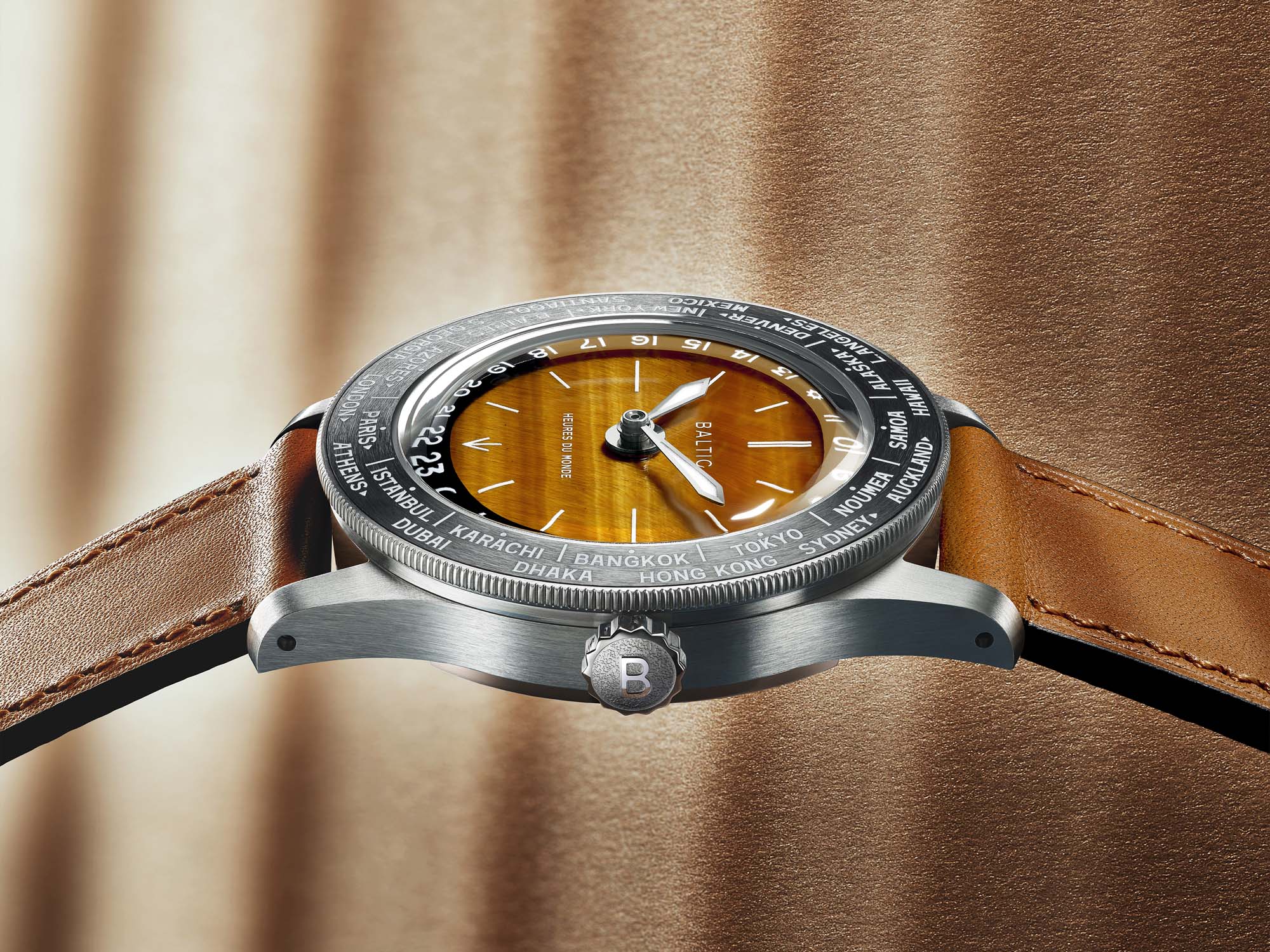 Baltic Heures du Monde Worldtimer - Tiger Eye - Image 10