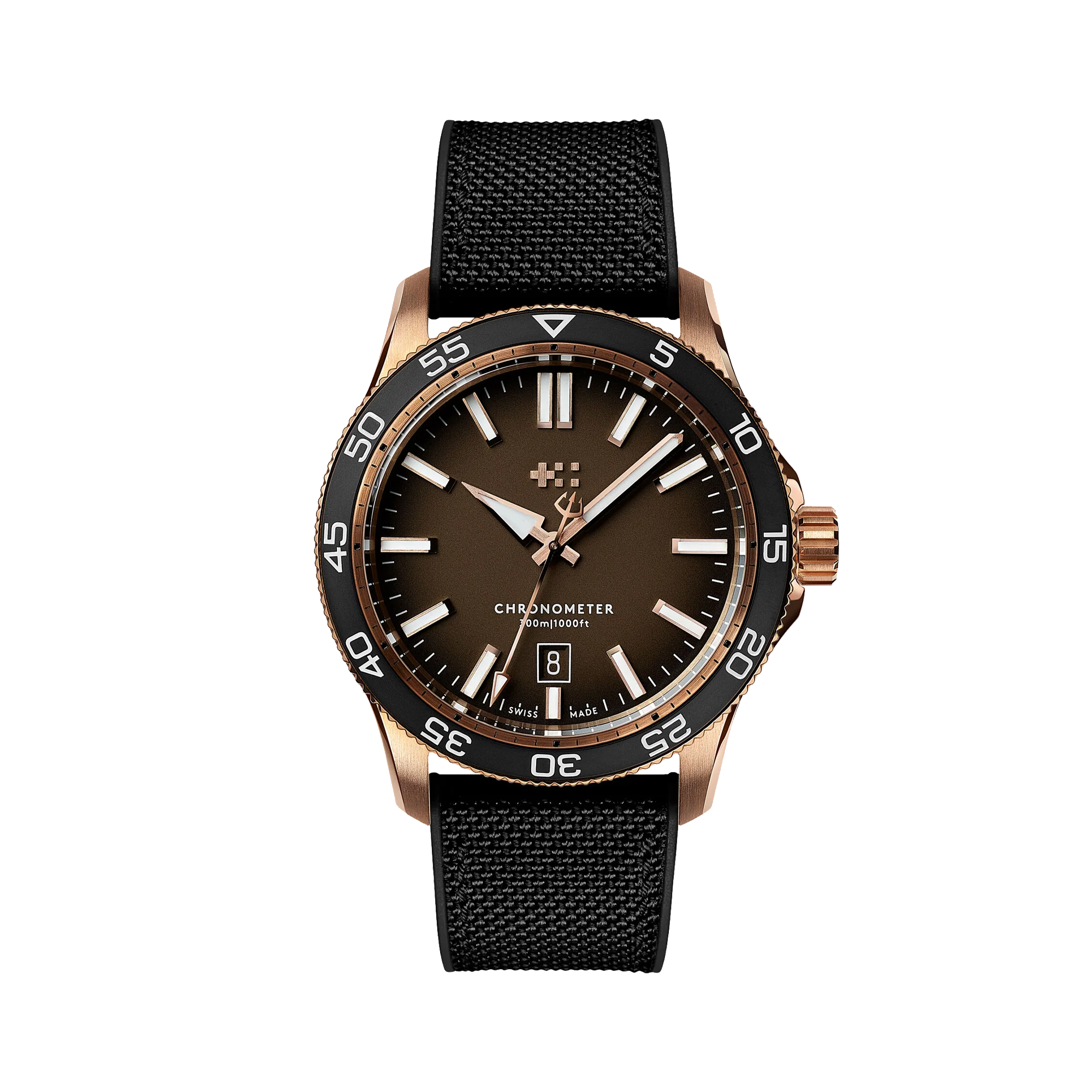 Christopher Ward C60 Pro 300 Bronze - Brown Ombré - Hybrid rubber