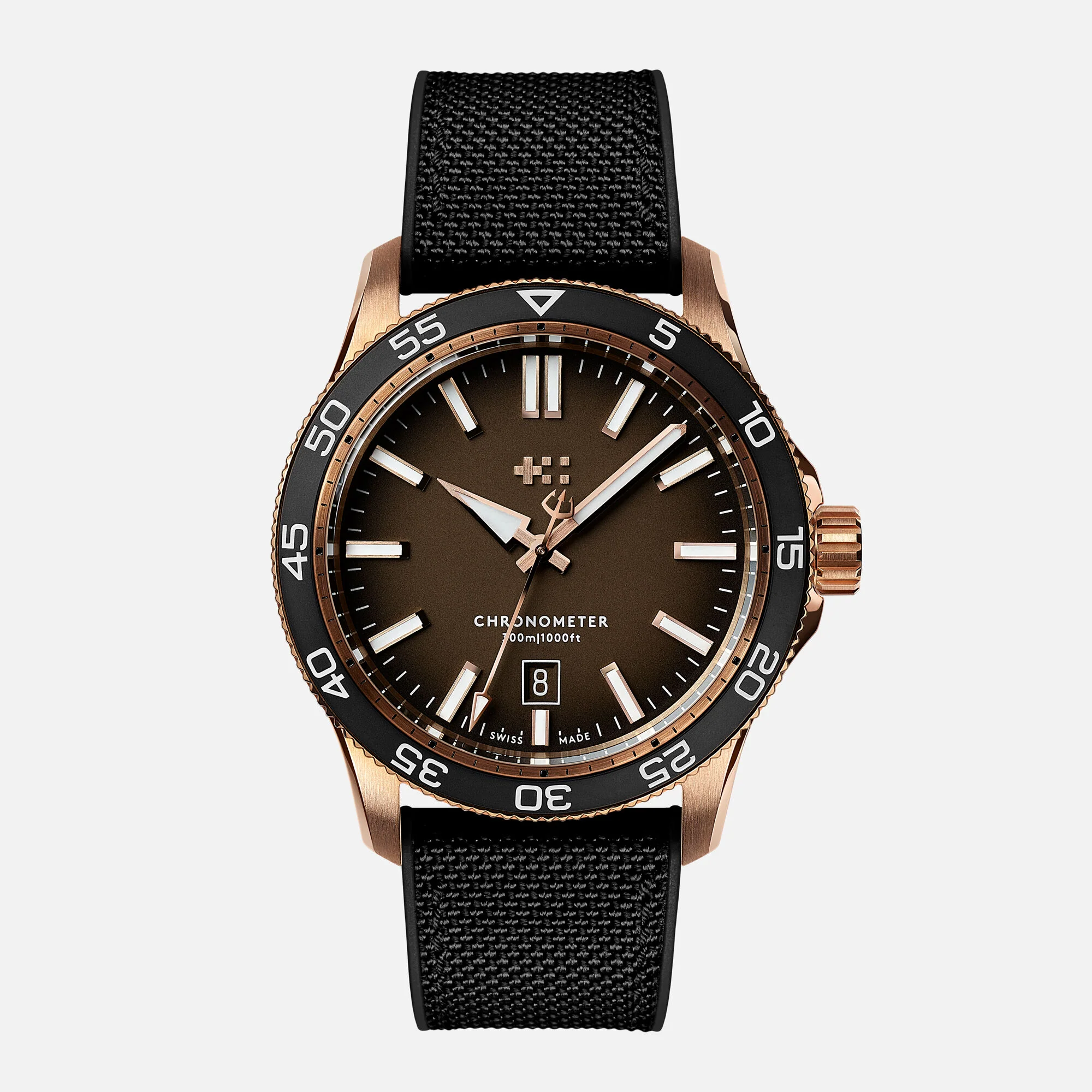 Christopher Ward C60 Pro 300 Bronze - Brown Ombré - Hybrid rubber - Image 2