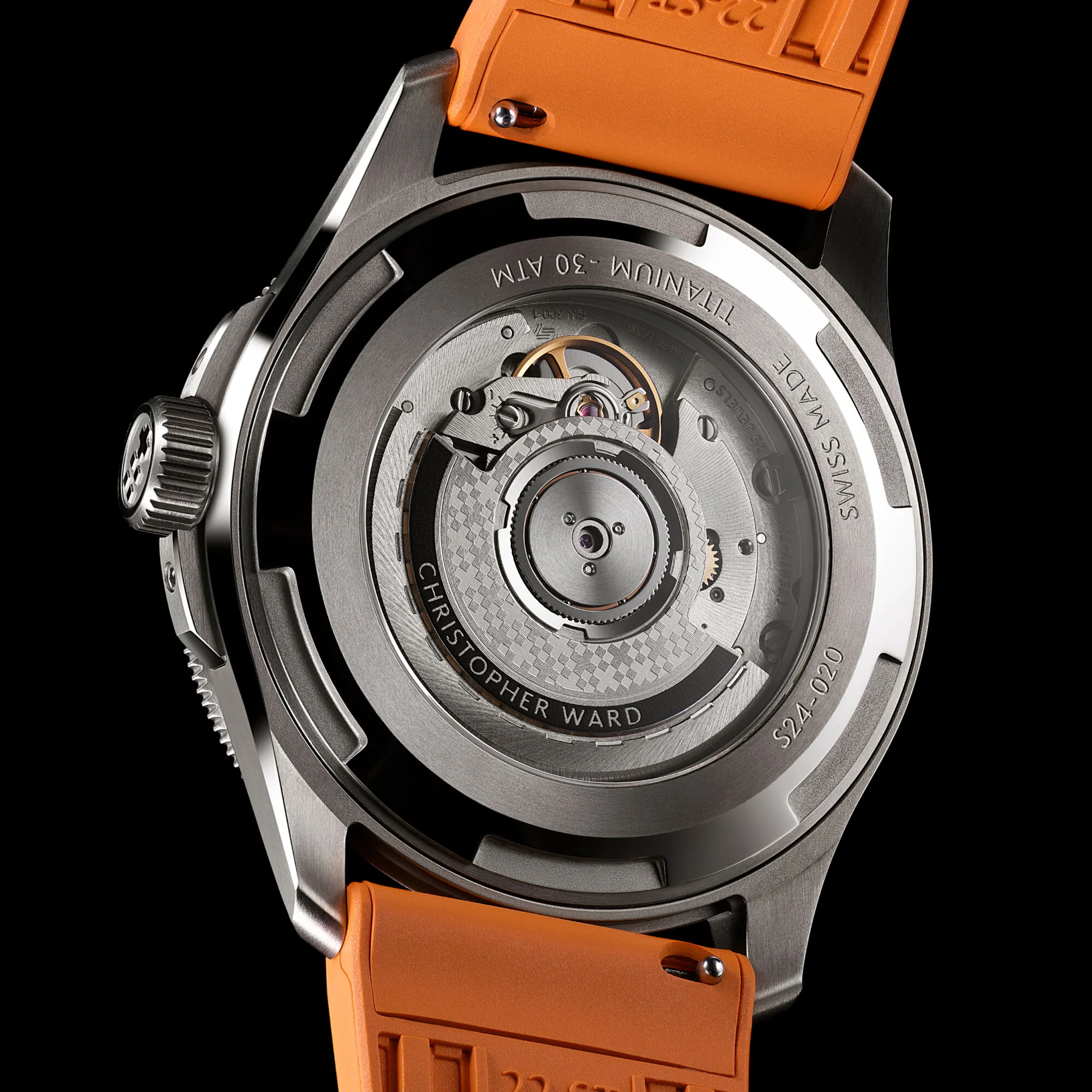 Christopher Ward C60 Trident Lumière - Orange - Bader bracelet - Image 7