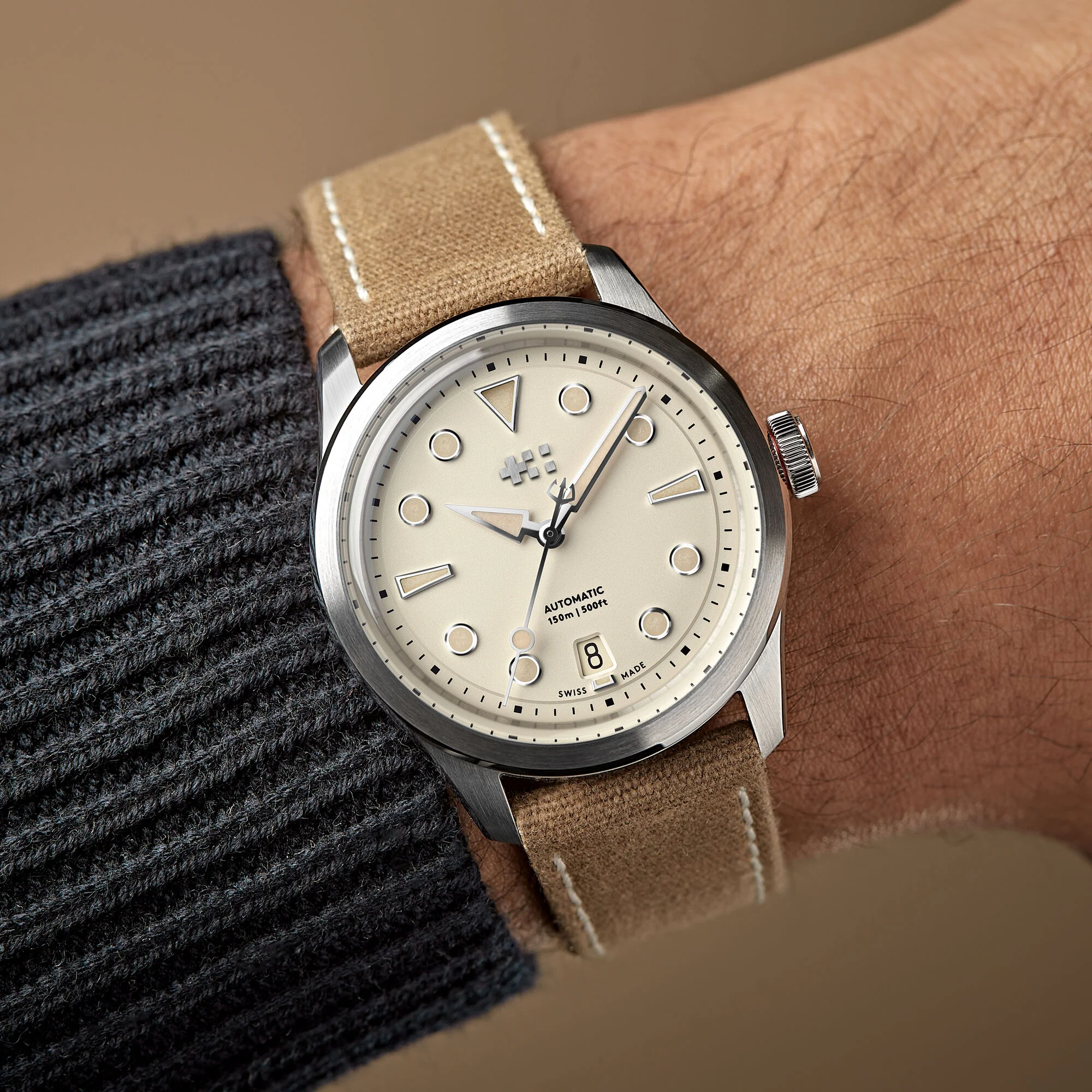 Christopher Ward C65 Dune Automatic - White Sand - Canvas webbing - Image 2