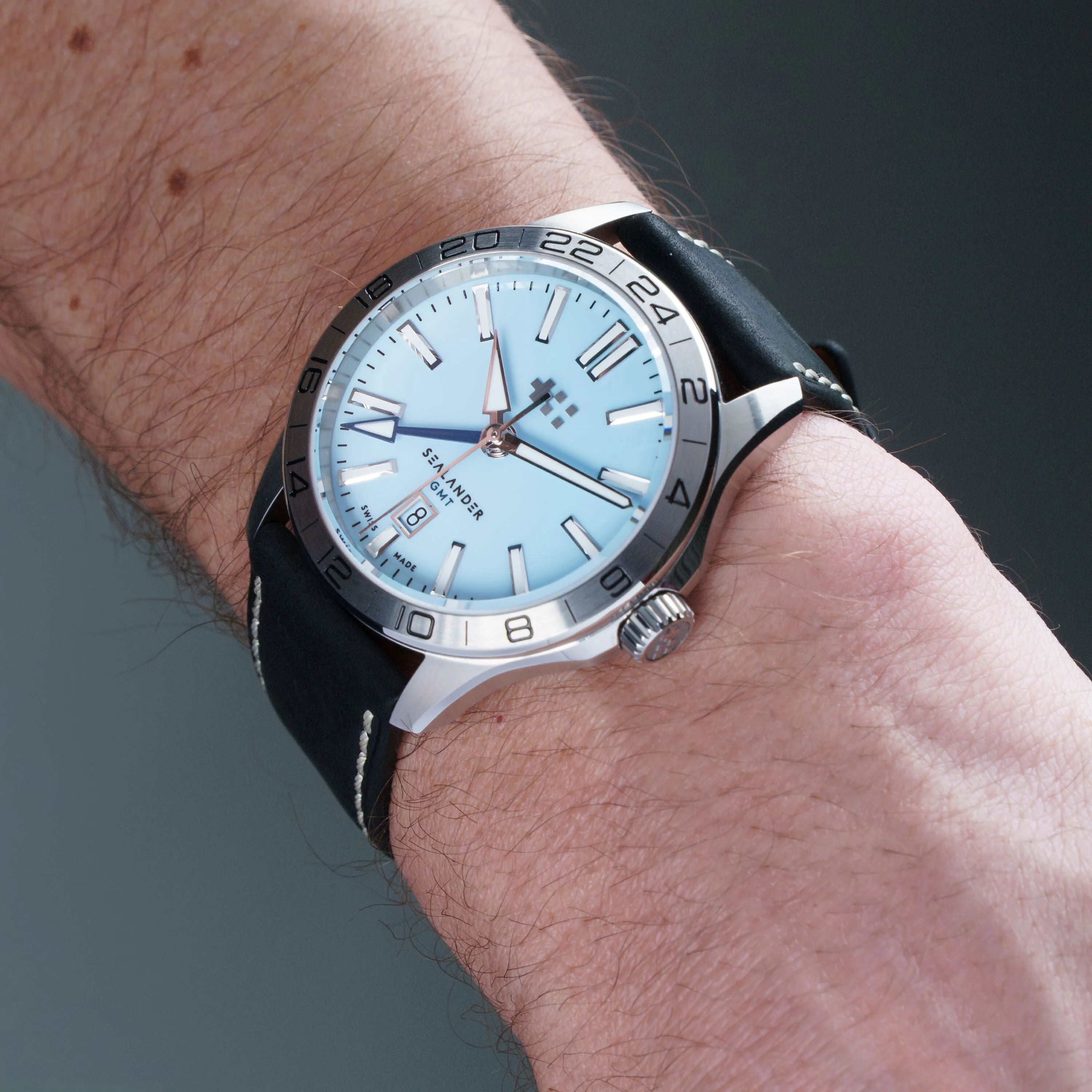 Christopher Ward C63 Sealander GMT 42mm – Sky Blue - Image 14