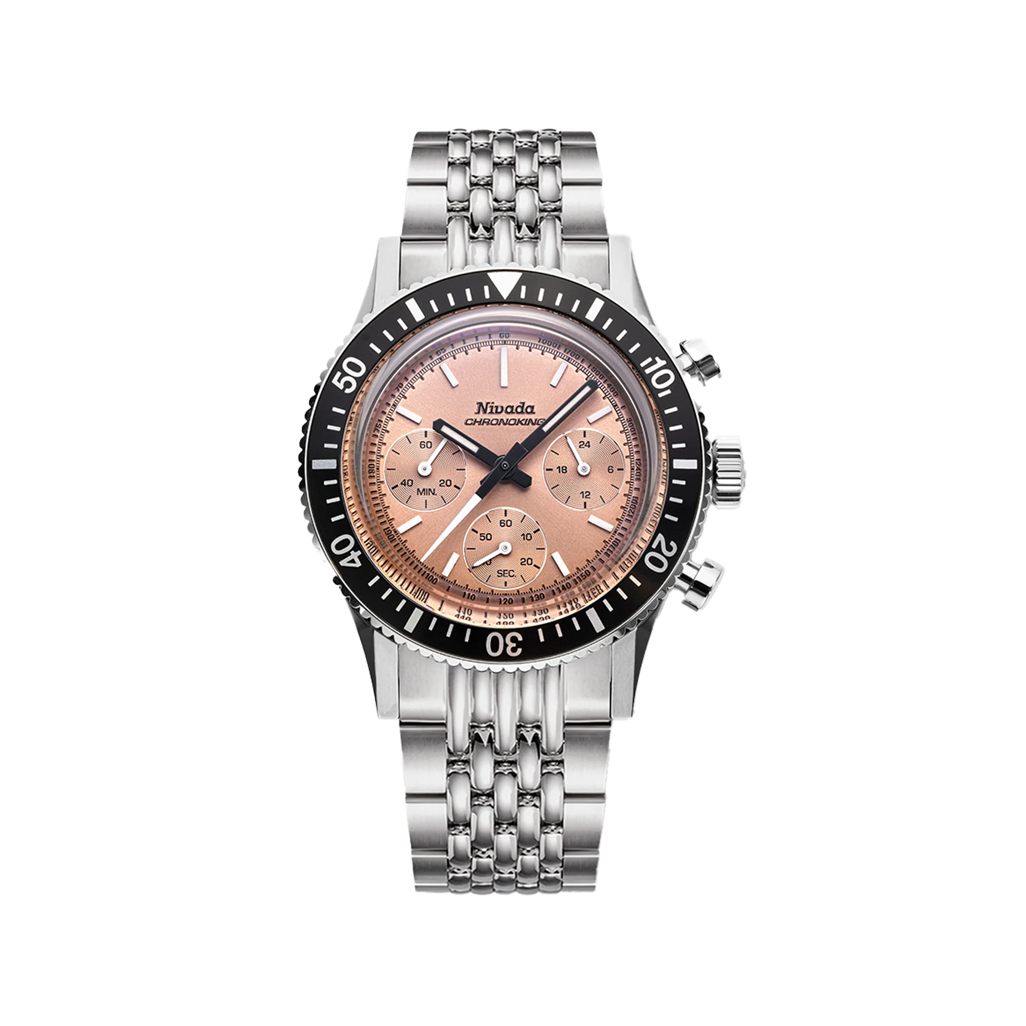 Nivada Grenchen Chronoking Mecaquartz Salmon - Image 20