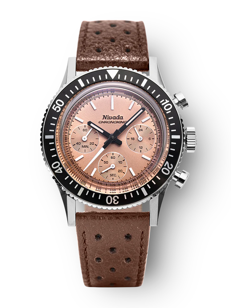 Nivada Grenchen Chronoking Mecaquartz Salmon - Image 26