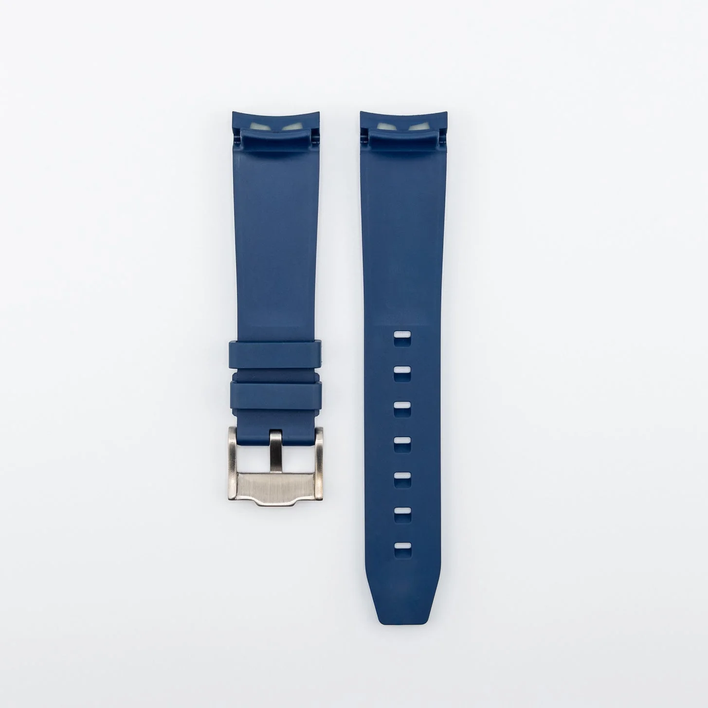 Echo Neutra Blue Cristallo "curved end" FKM rubber strap