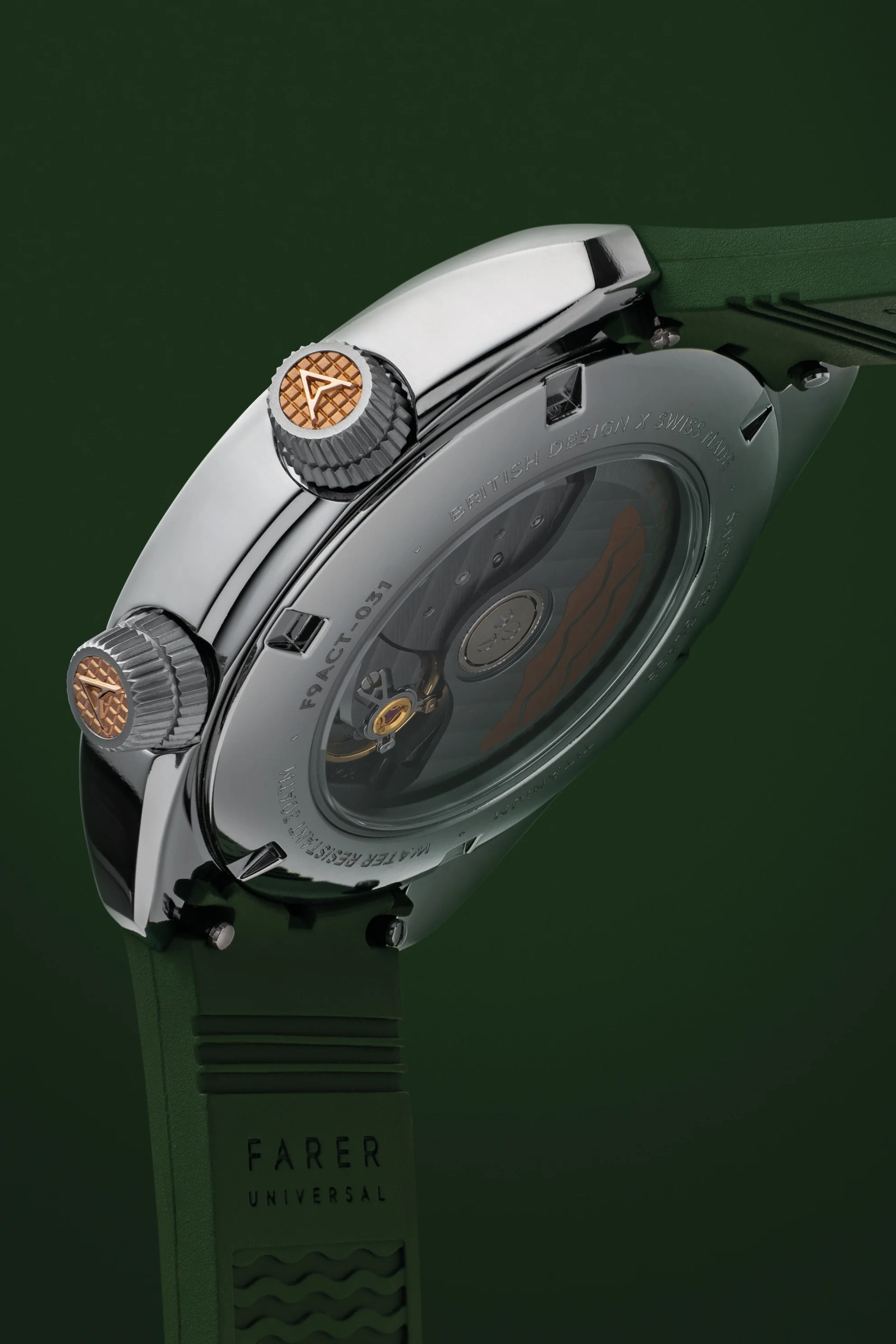 Farer Hecla Hunter Green Aqua Compressor - Titanium Dive Watch - Image 11