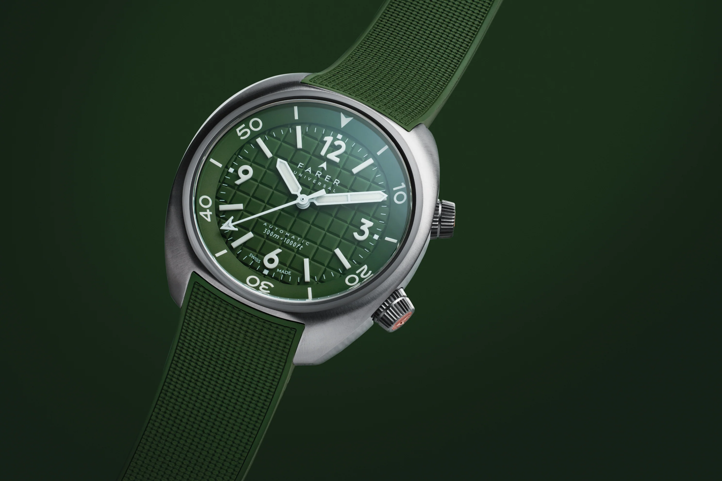 Farer Hecla Hunter Green Aqua Compressor - Titanium Dive Watch - Image 2