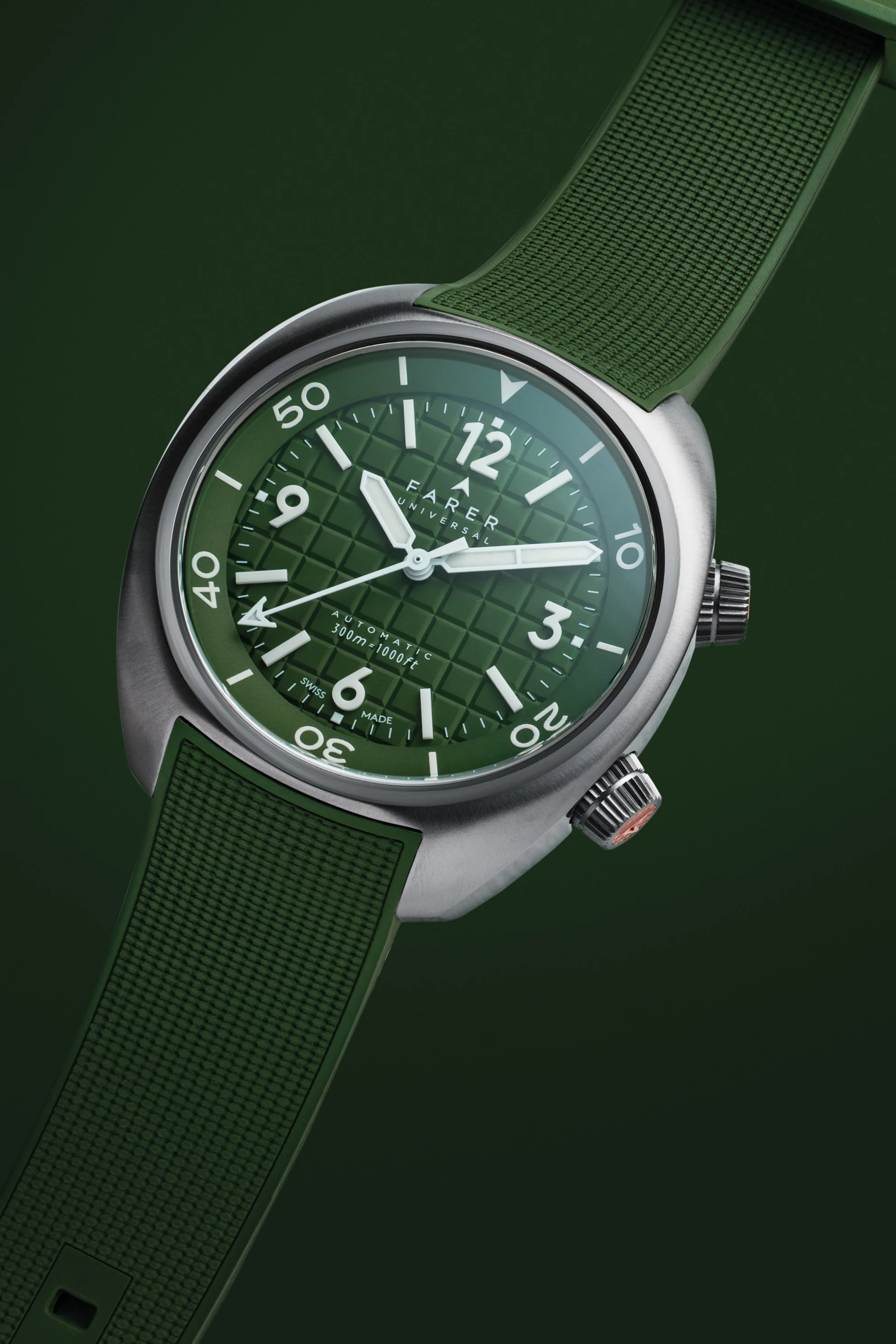 Farer Hecla Hunter Green Aqua Compressor - Titanium Dive Watch - Image 3