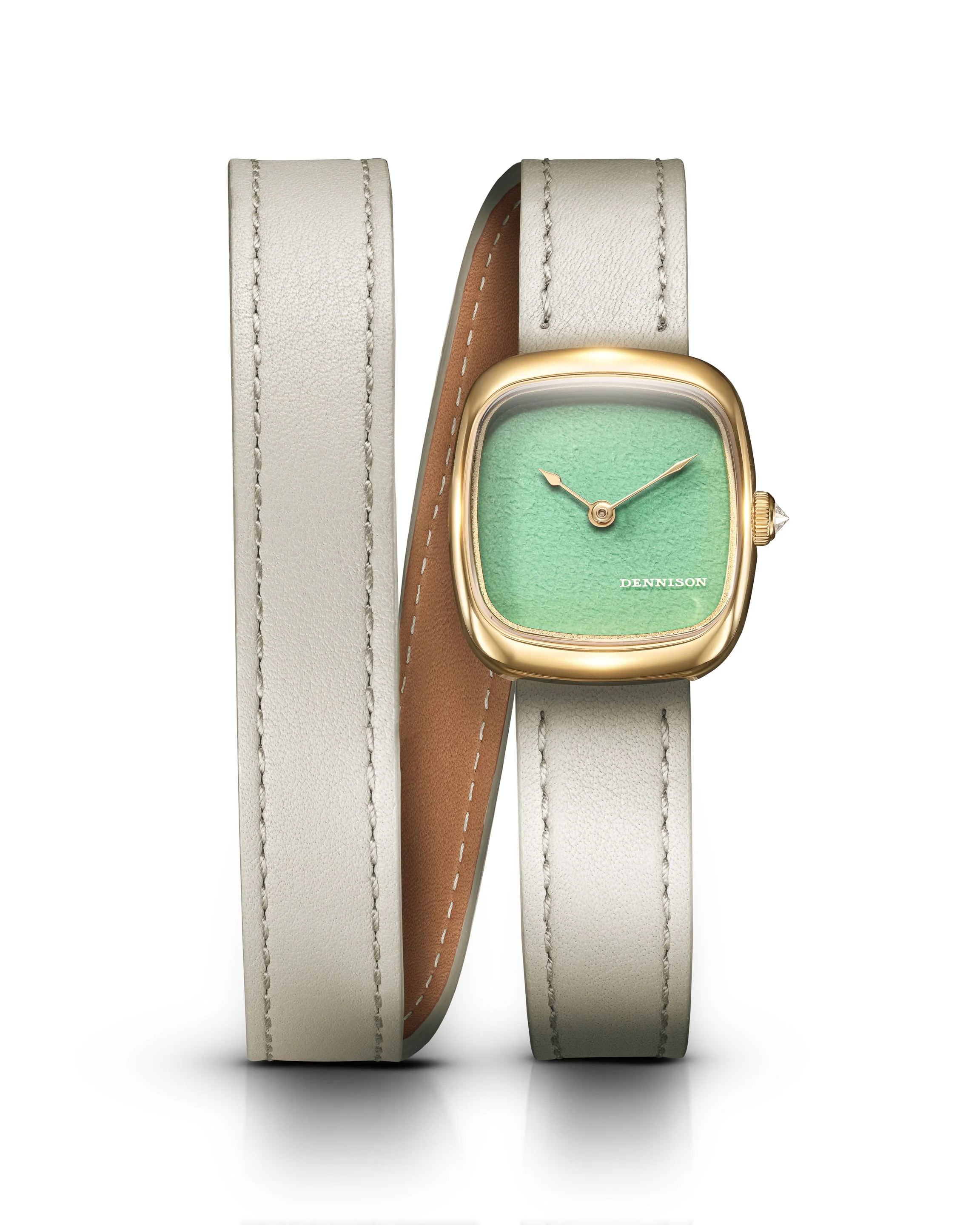 Dennison Mini Lagoon Jadeite In Gold - Image 3