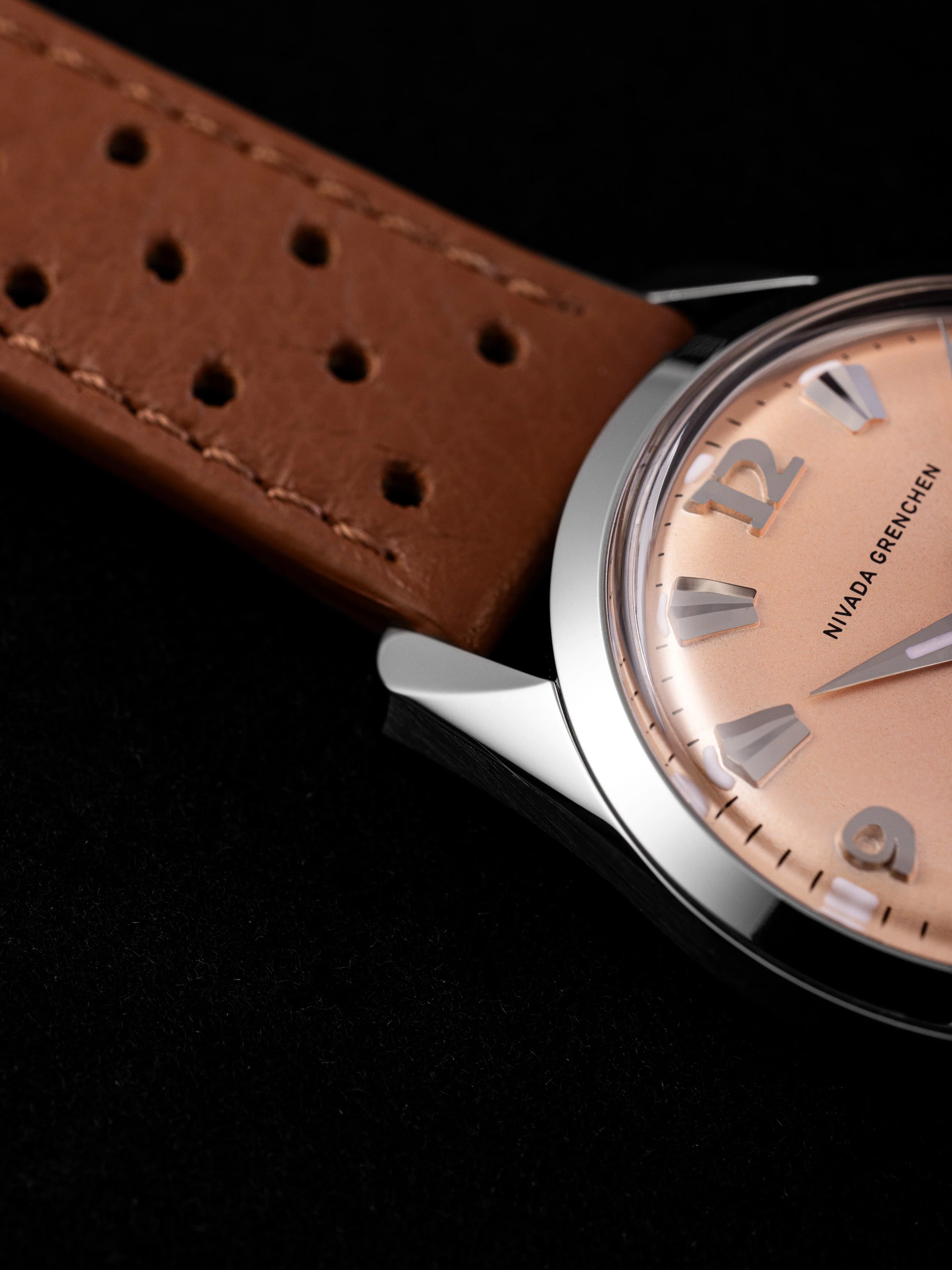 Nivada Grenchen Antarctic 35 mm - Salmon No date - Image 19
