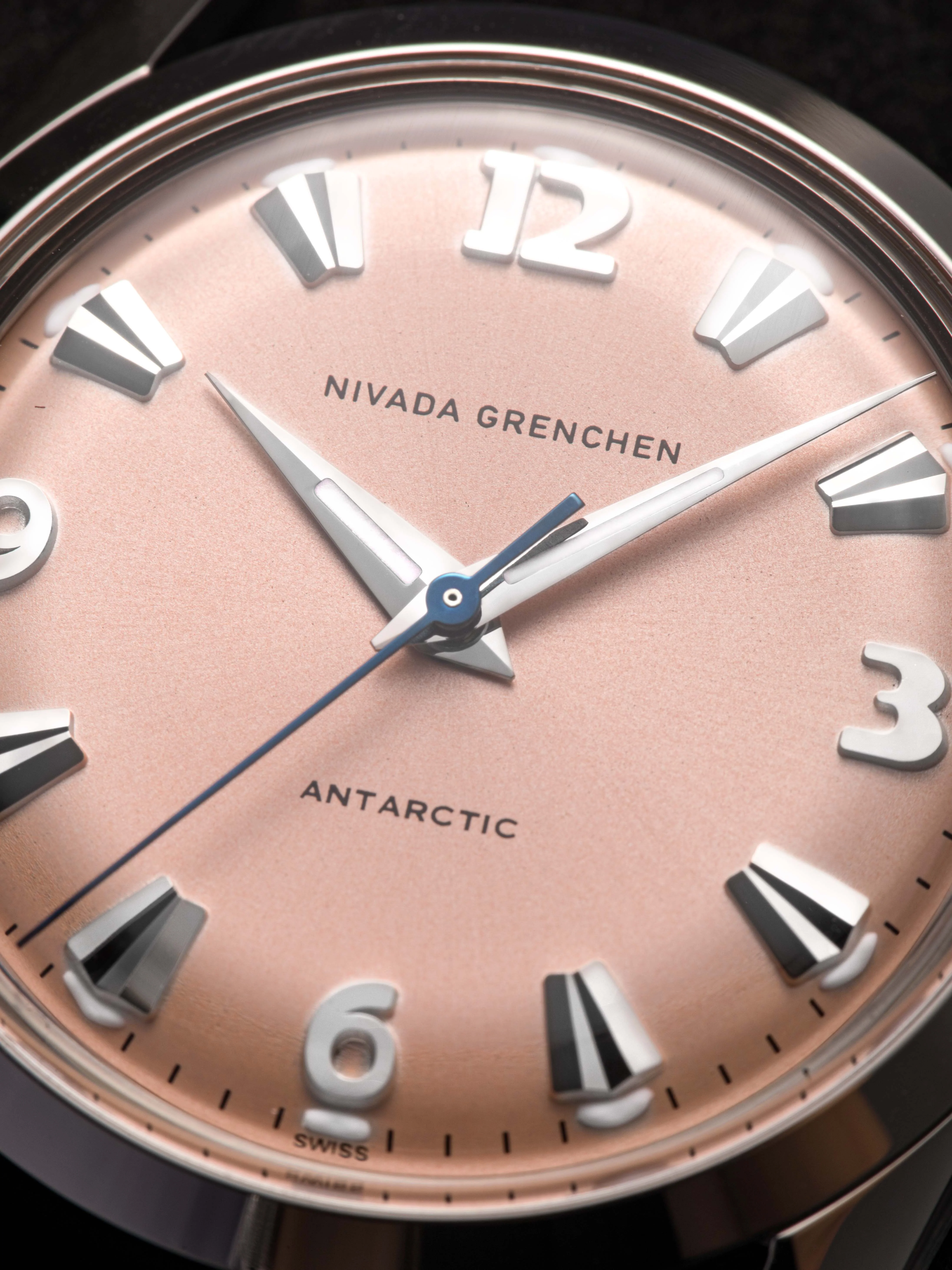 Nivada Grenchen Antarctic 35 mm - Salmon No date - Image 3