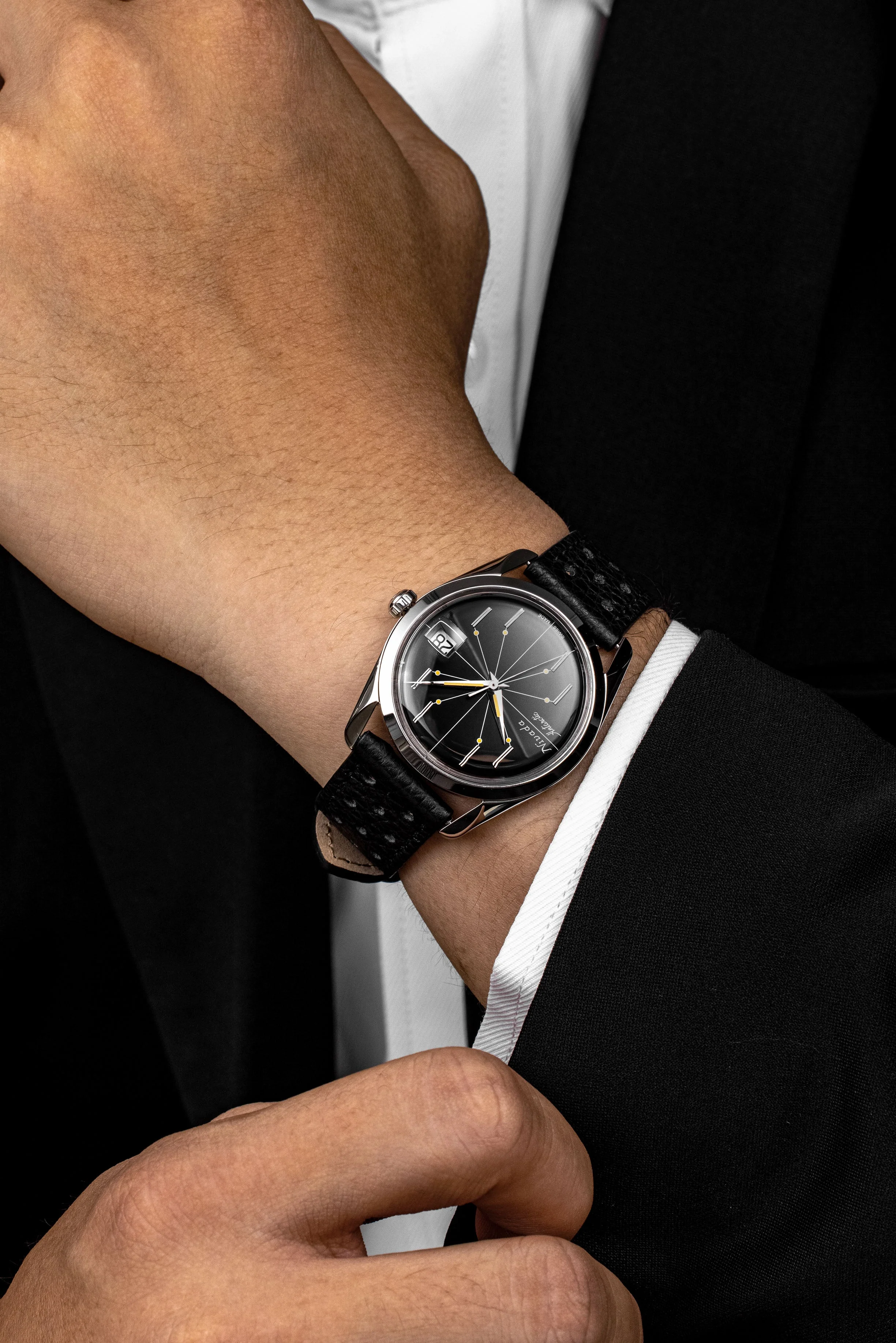 Nivada Grenchen Antarctic Spider Black 35mm - Image 9