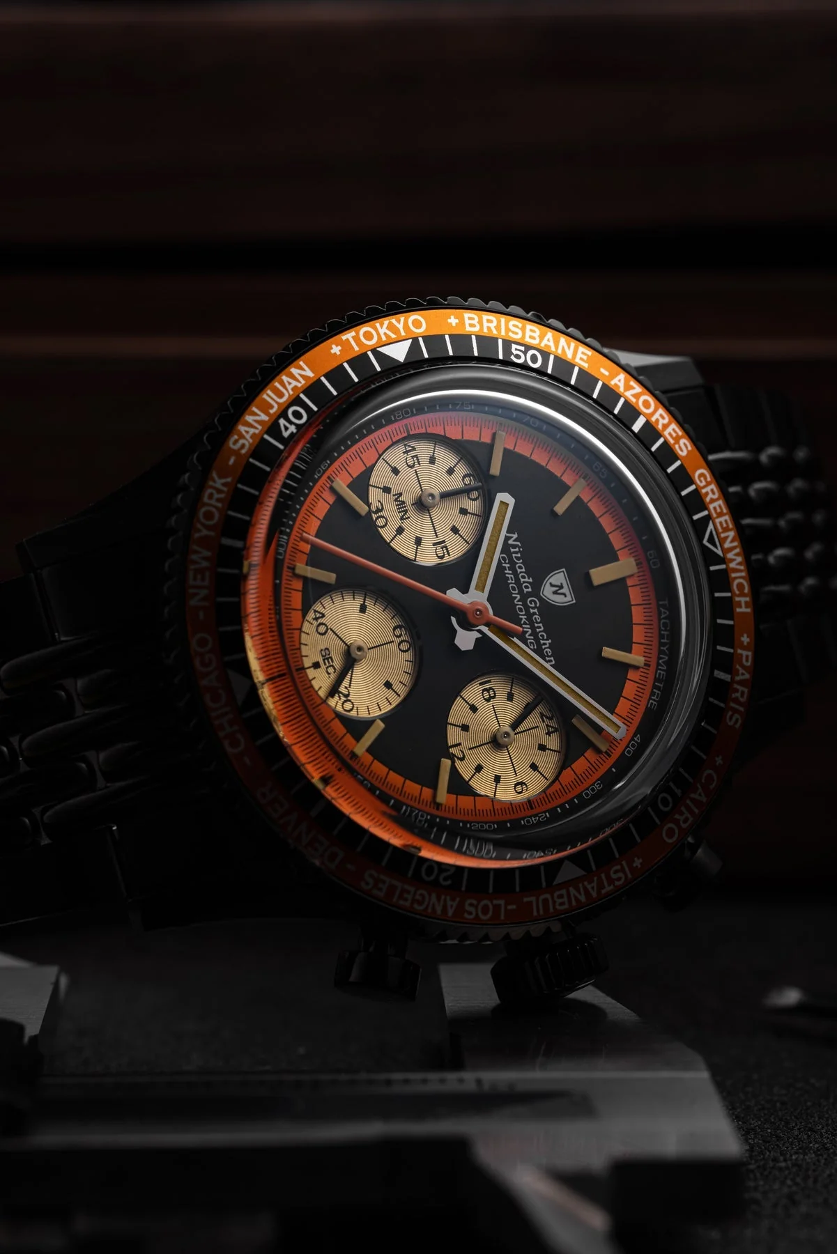 Nivada Grenchen Chronoking Mecaquartz Black - Image 15