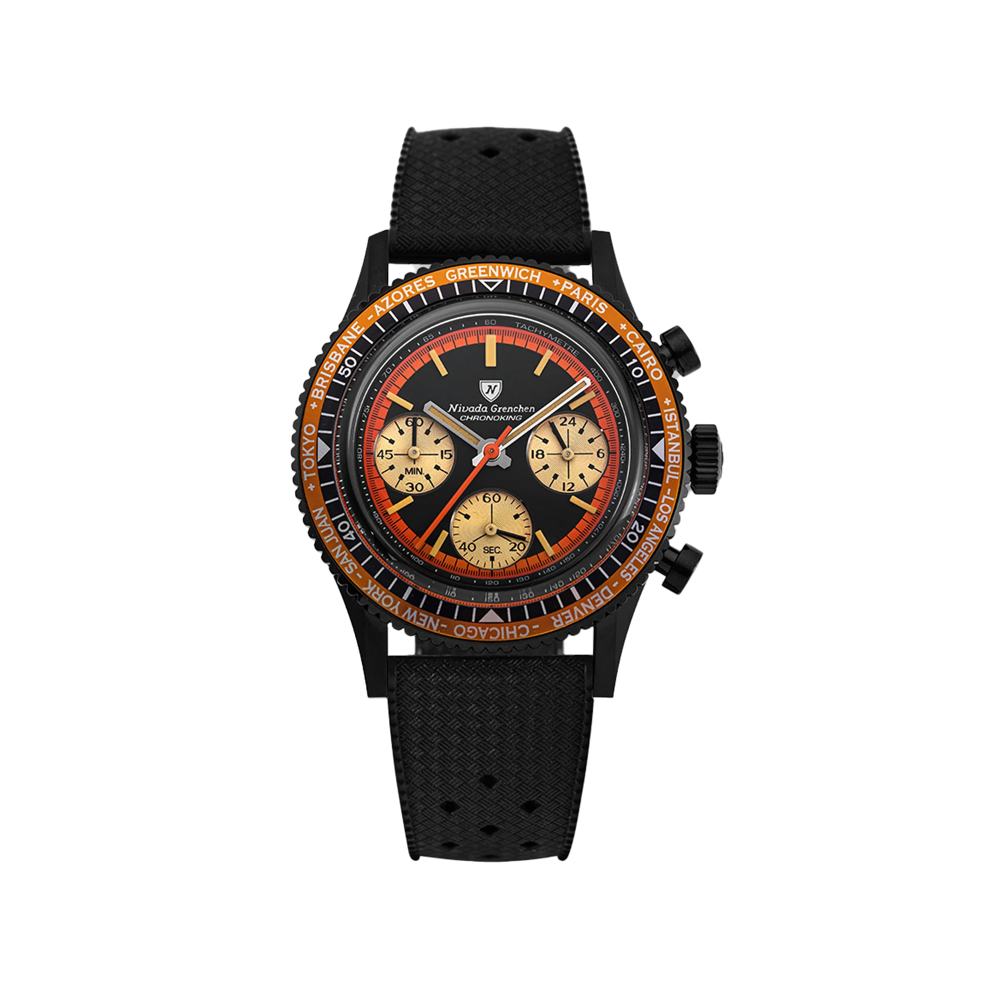 Nivada Grenchen Chronoking Mecaquartz Black - Image 3