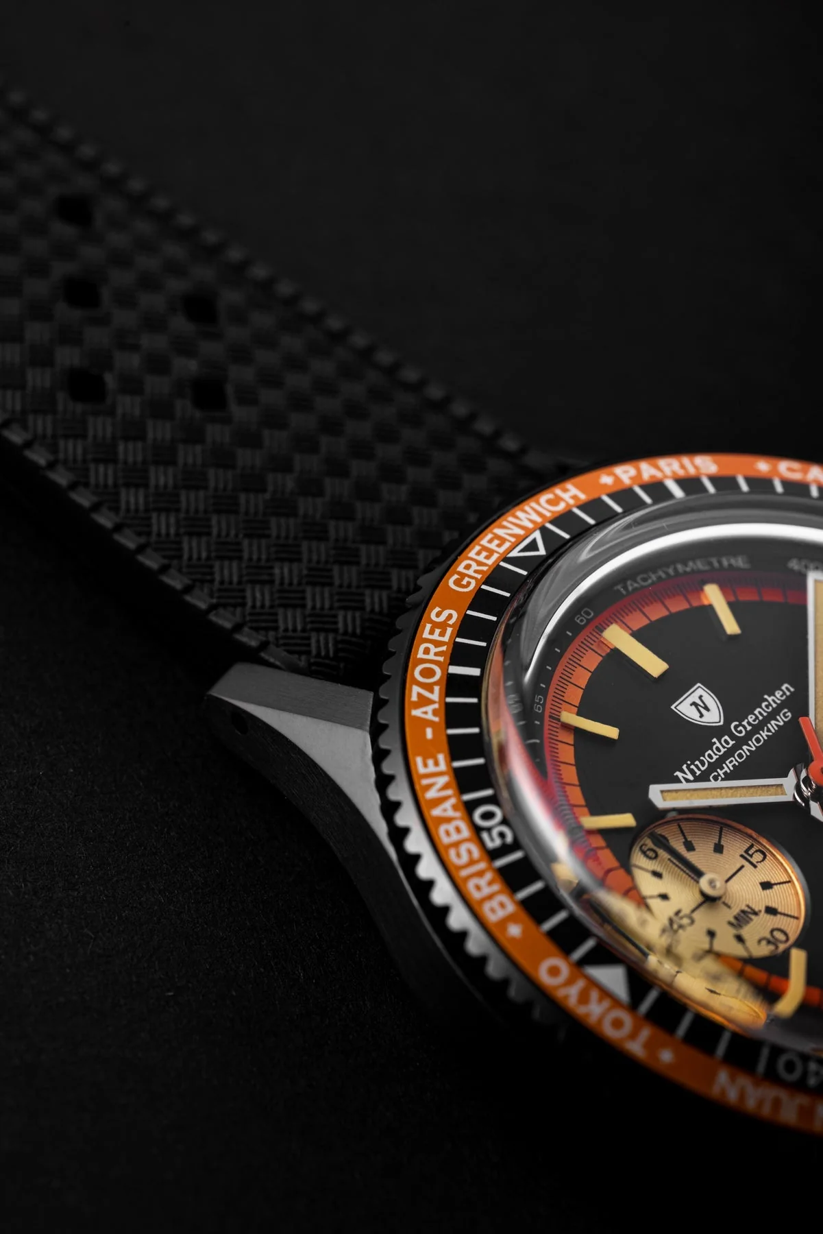 Nivada Grenchen Chronoking Mecaquartz Black - Image 9
