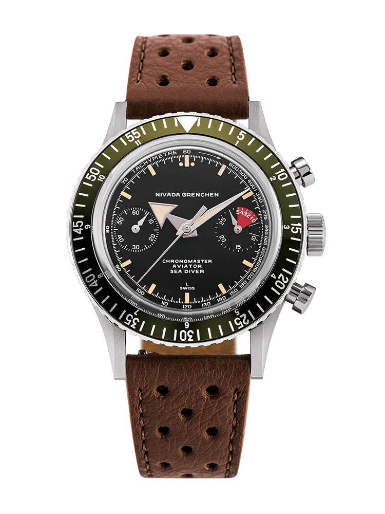 Nivada Grenchen Chronomaster Broad Arrow - Inter Bezel - Image 12