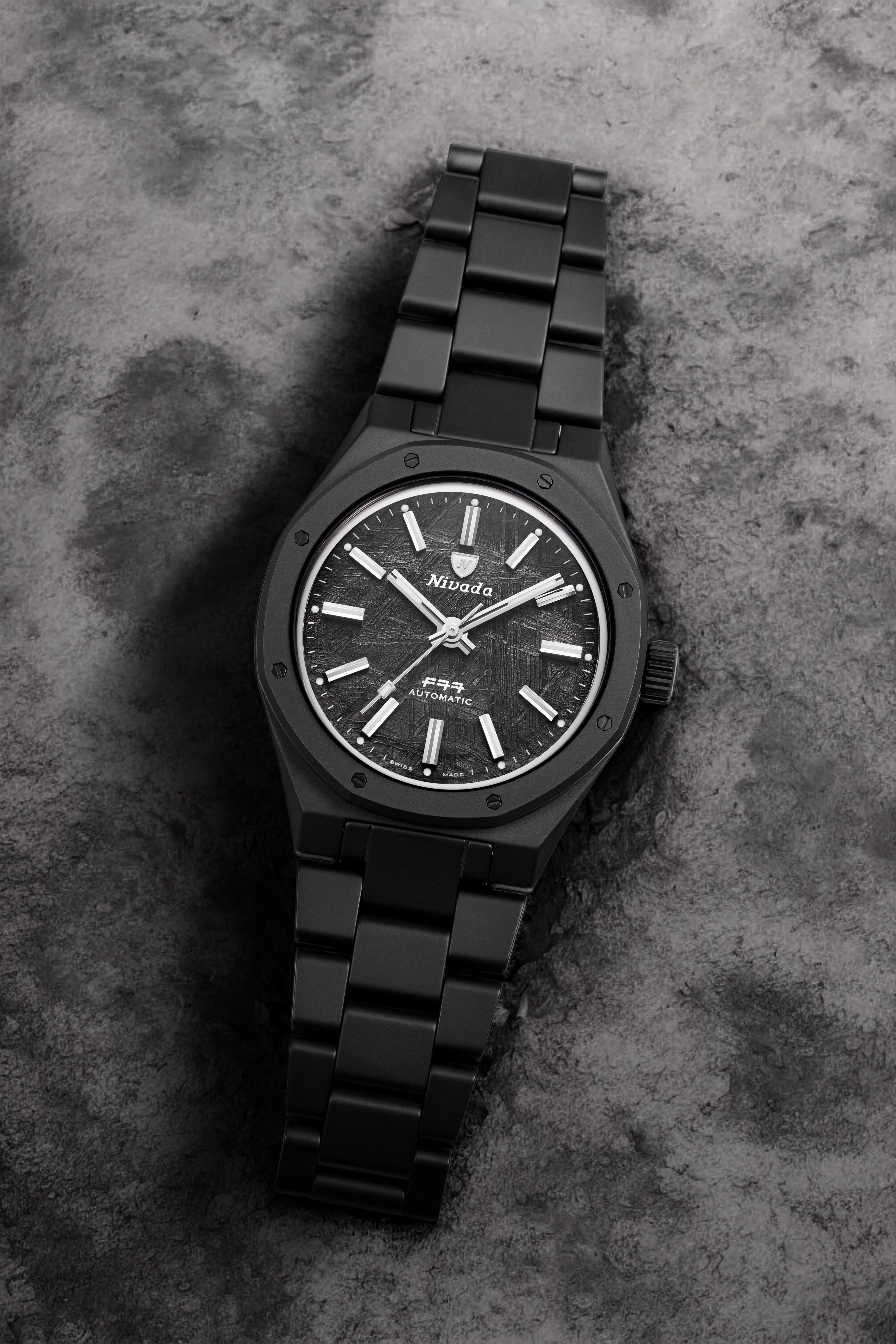 Nivada Grenchen F77 Black Ceramic Meteorite - Image 3