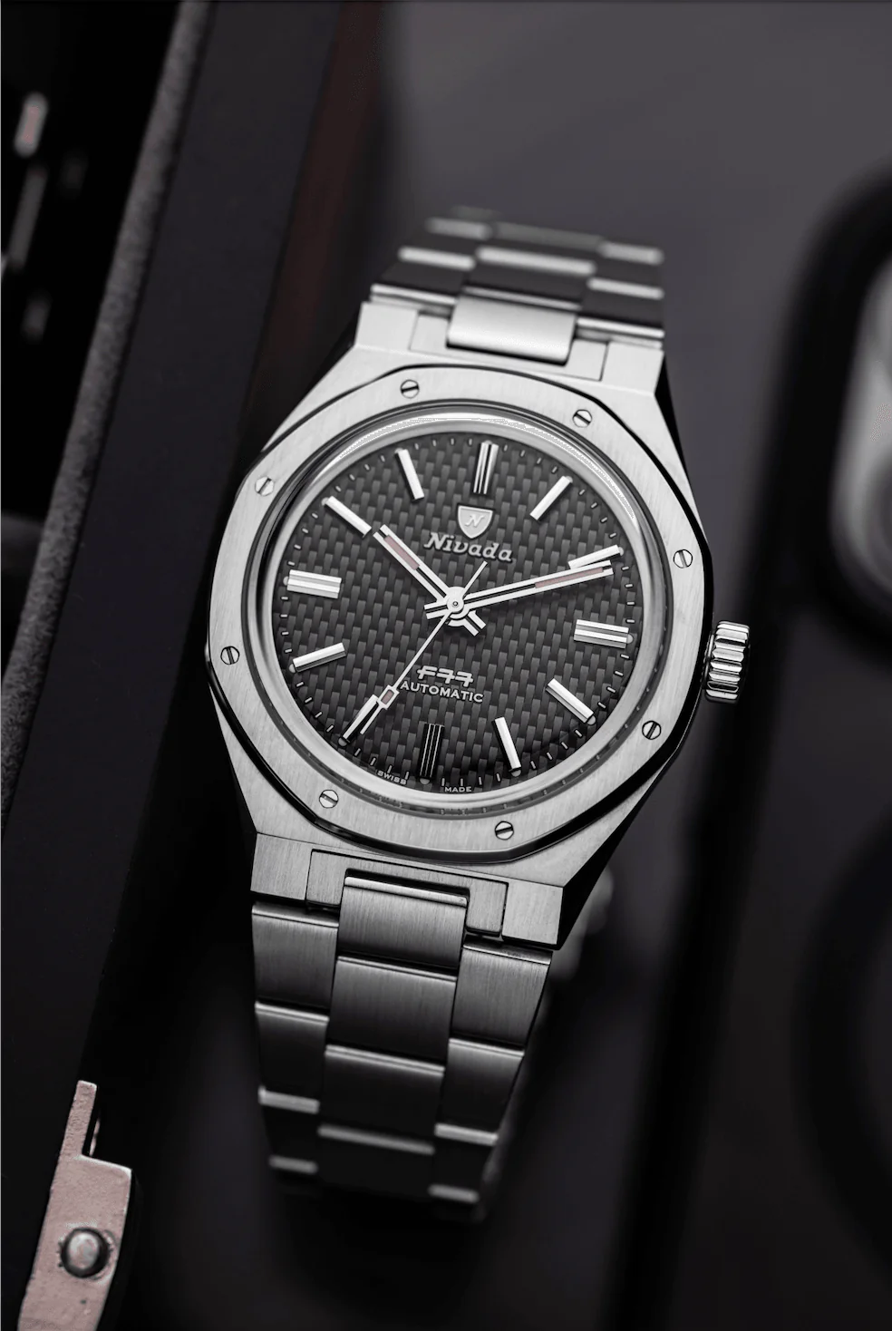 Nivada Grenchen F77 Black No Date - Image 10