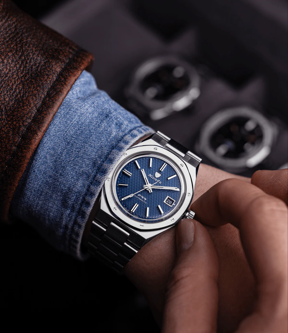 Nivada Grenchen F77 Blue With Date - Image 10