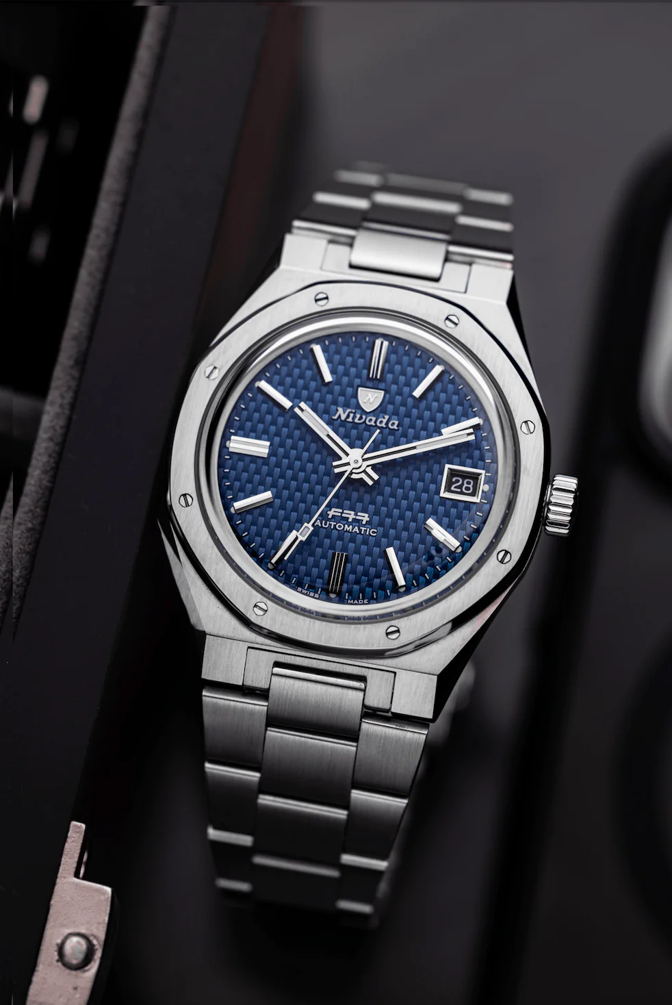 Nivada Grenchen F77 Blue With Date - Image 11