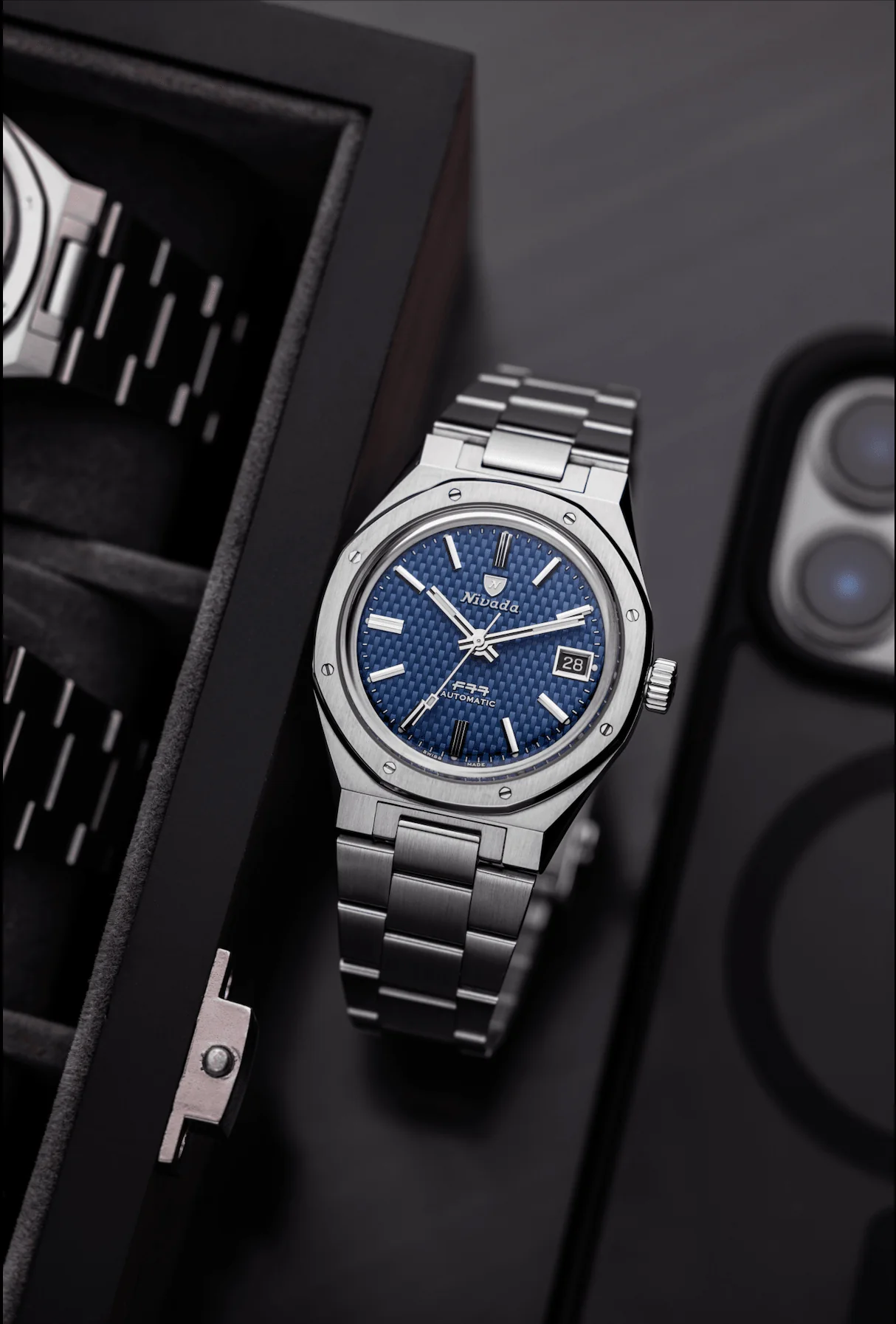 Nivada Grenchen F77 Blue With Date - Image 14