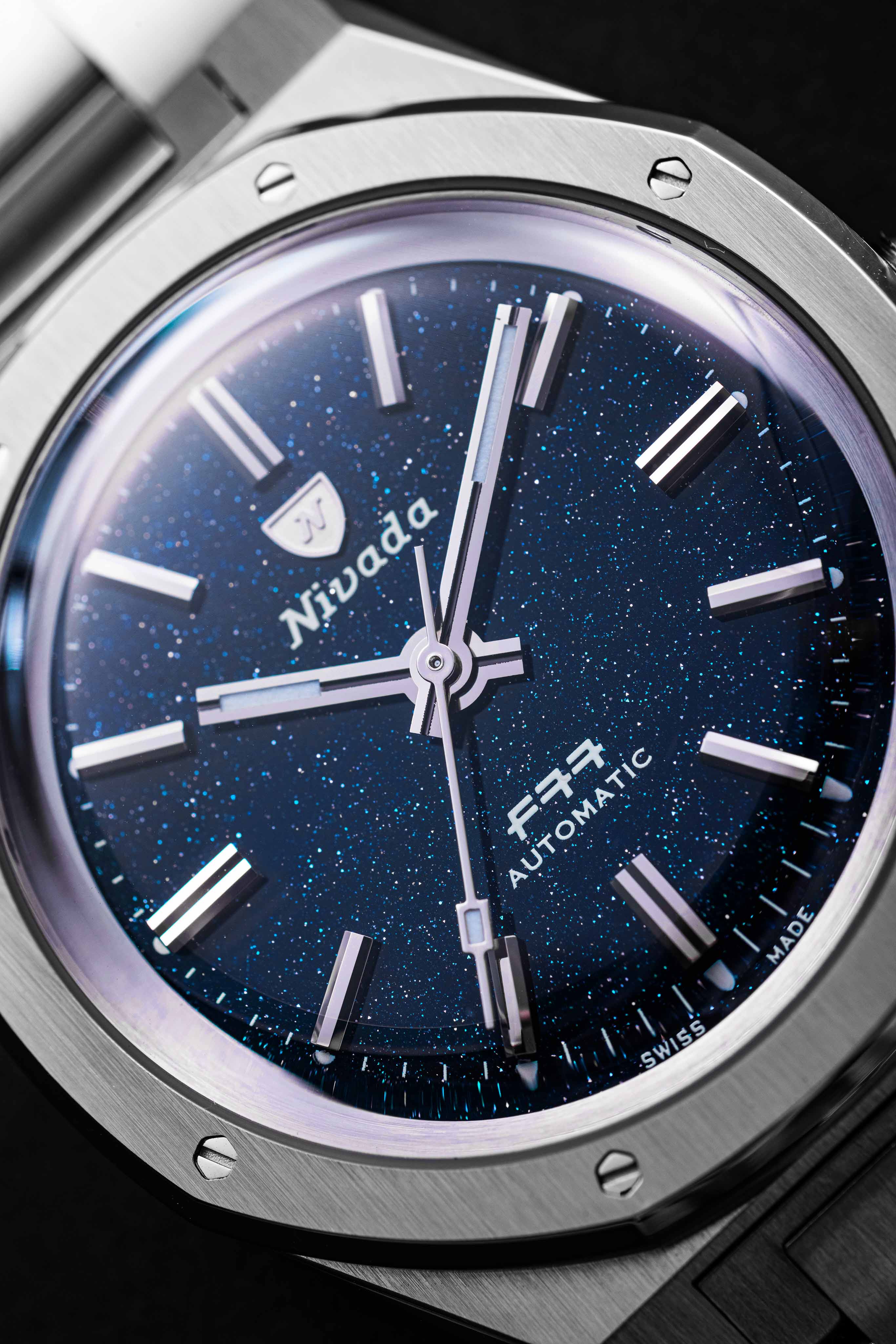 Nivada Grenchen F77 Stainless Steel Dark Blue Aventurine - Image 10