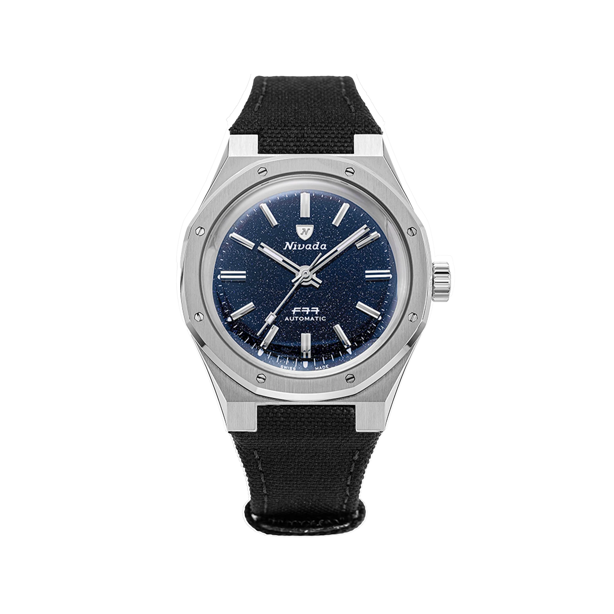 Nivada Grenchen F77 Stainless Steel Dark Blue Aventurine - Image 19