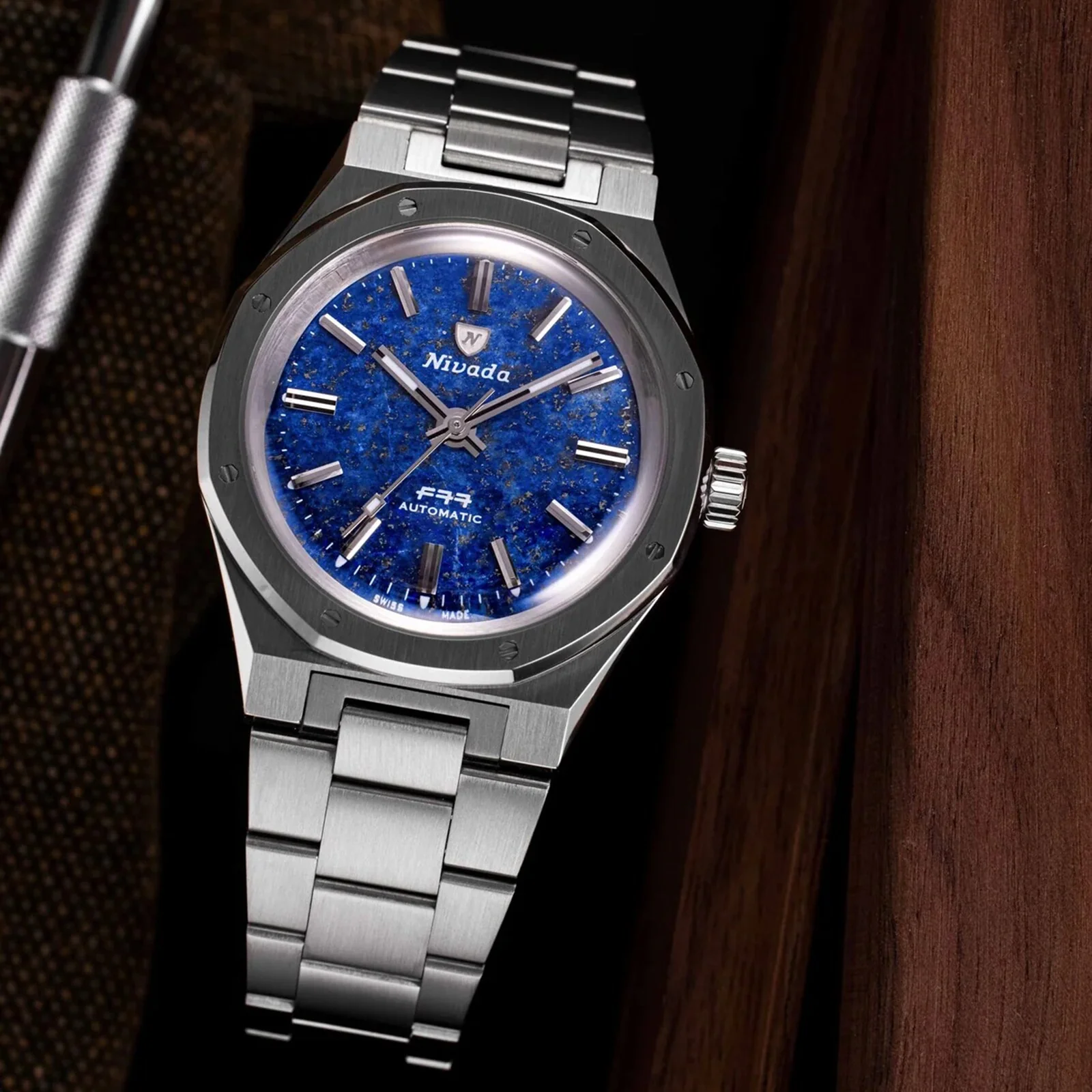 Nivada Grenchen F77 Titanium Lapis Lazuli - Image 2