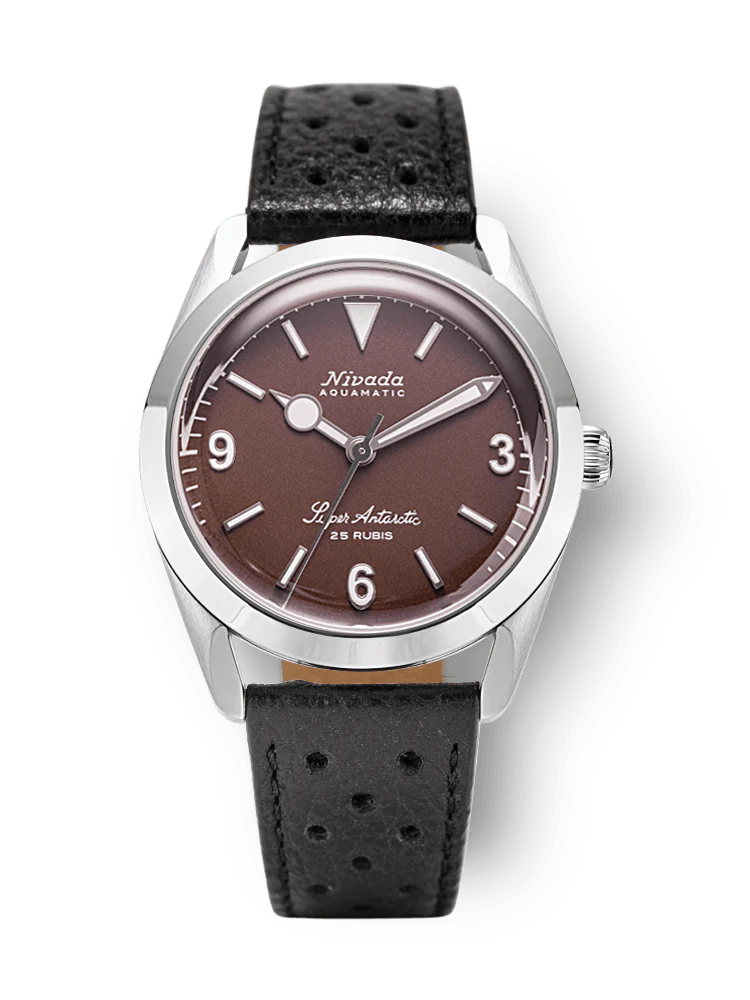 Nivada Grenchen Super Antarctic 3.6.9 Brown No Vintage Effect - White Luminous - Image 15