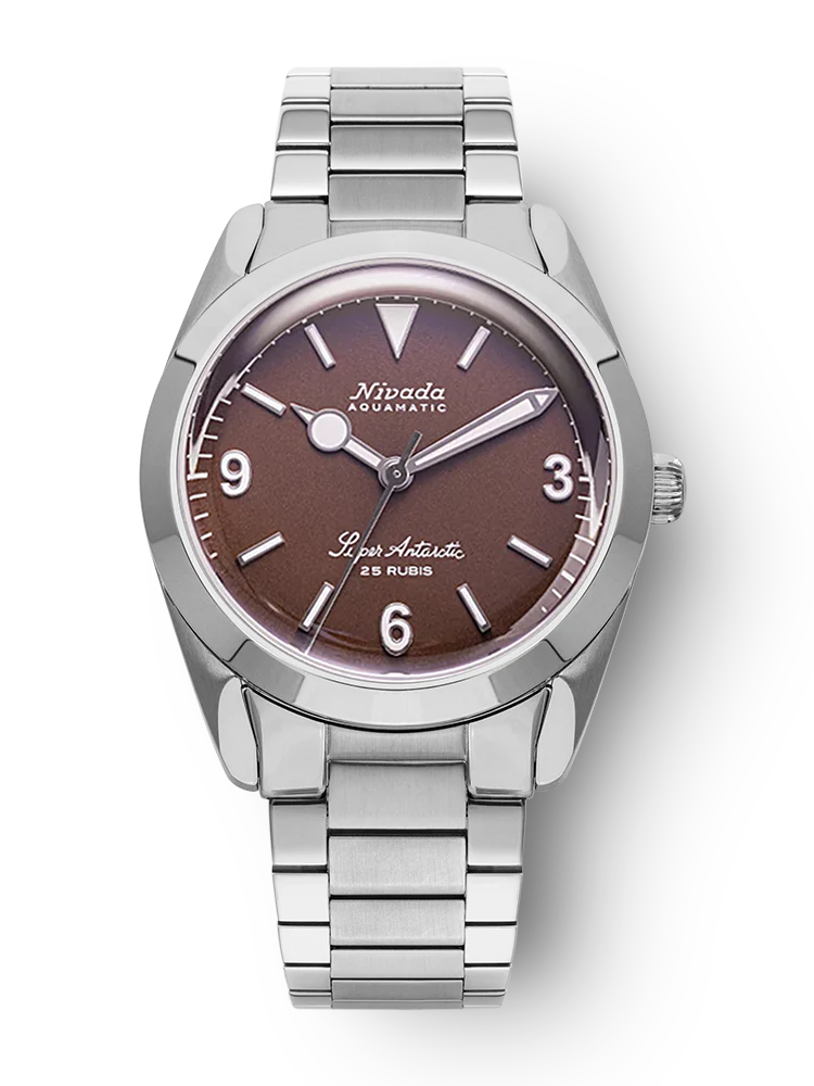 Nivada Grenchen Super Antarctic 3.6.9 Brown No Vintage Effect - White Luminous - Image 26