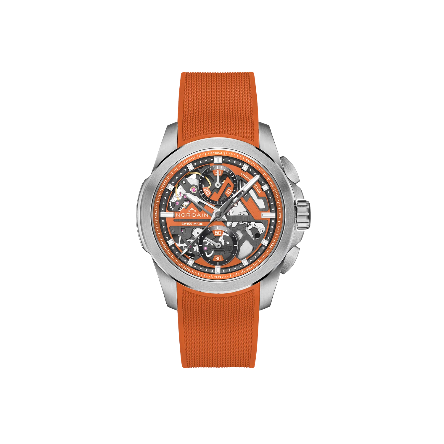 NORQAIN Independence Skeleton Chrono 42mm Orange