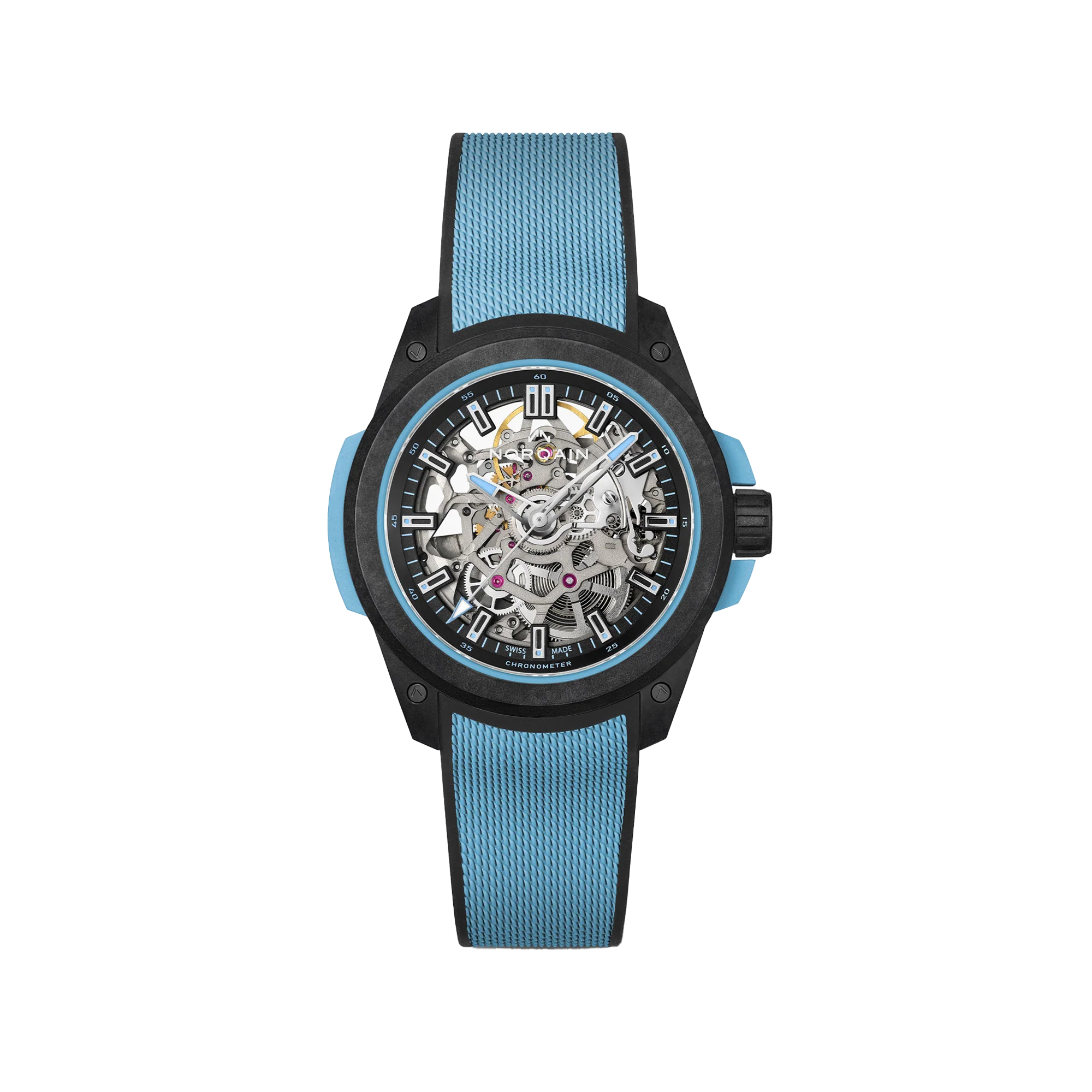 NORQAIN Wild ONE Skeleton 39mm Sky Blue