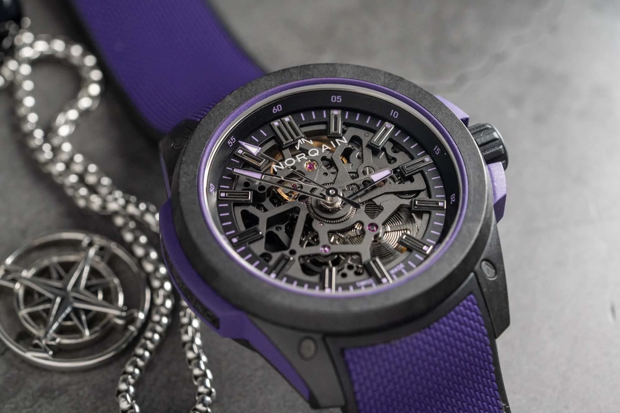 NORQAIN Wild ONE Skeleton 42mm Purple - Limited Edition - Image 8