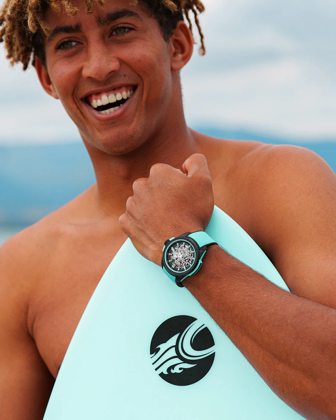 NORQAIN Wild ONE Skeleton 42mm - Turquoise - Image 7