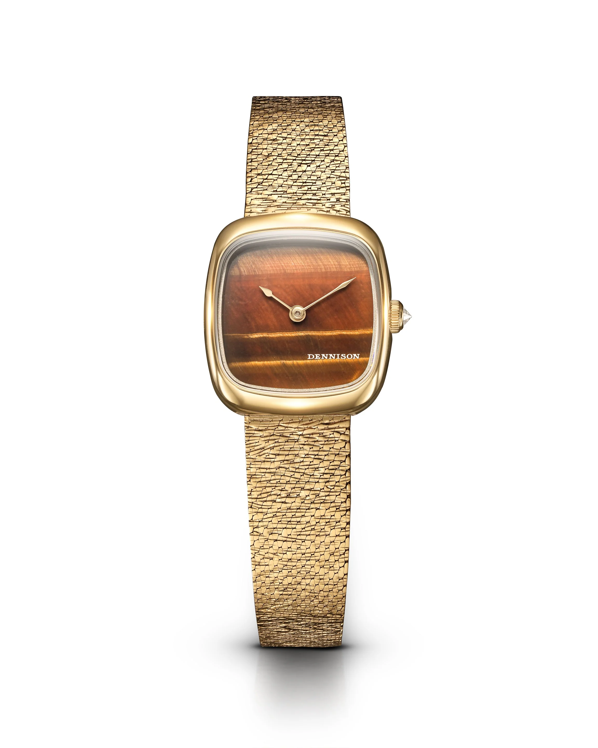 Dennison Mini Tiger Eye In Gold