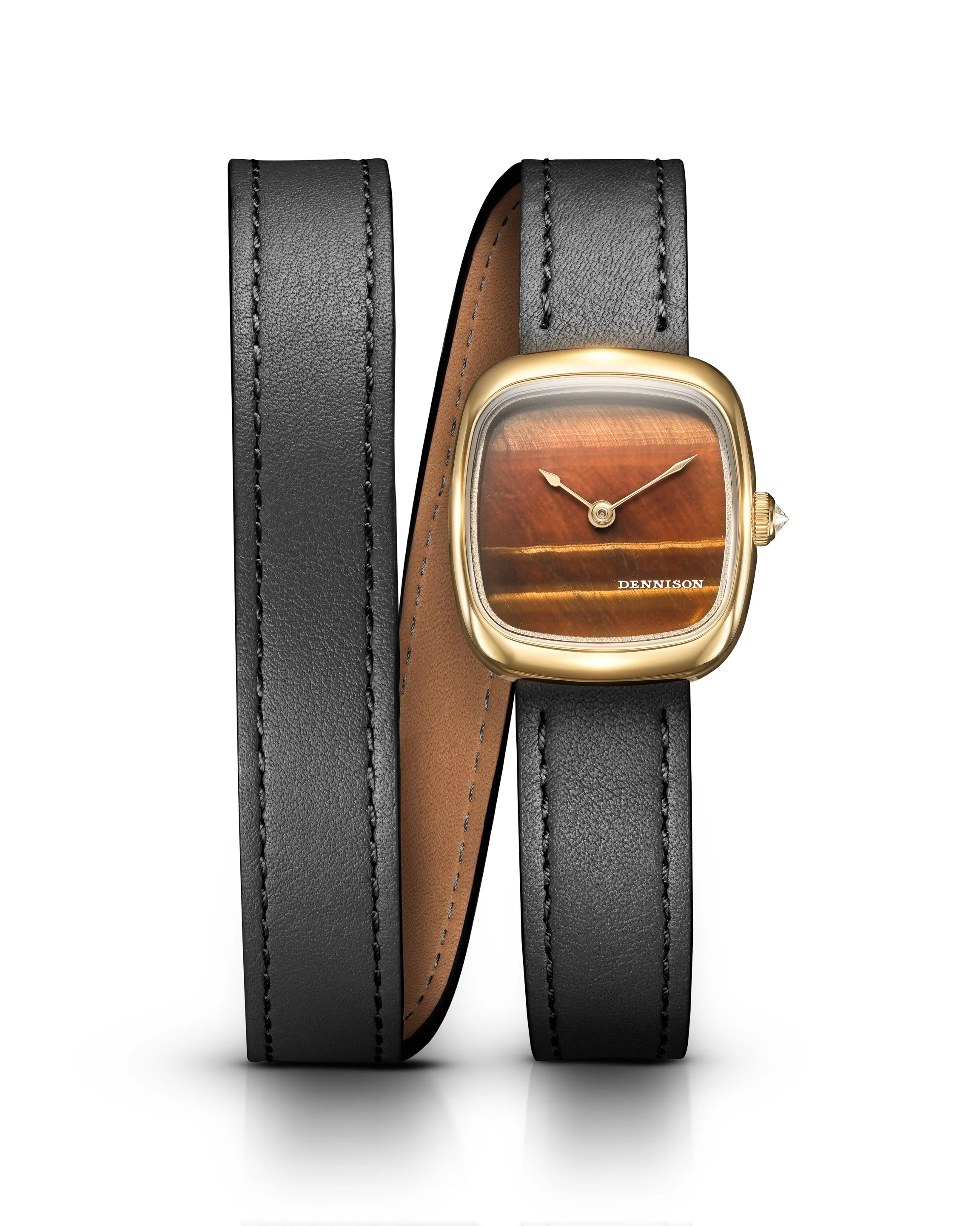 Dennison Mini Tiger Eye In Gold - Image 3