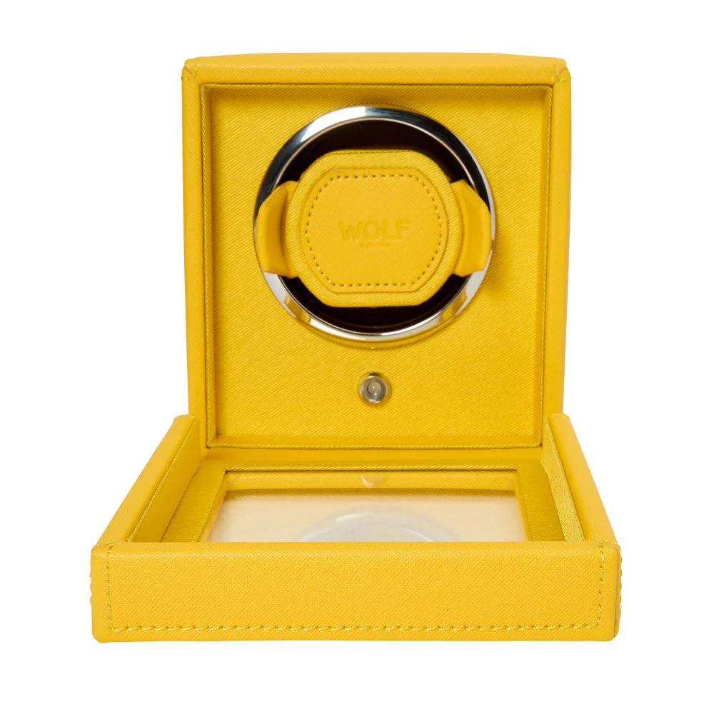 Wolf Cub Single Watch Winder with Cover - Yellow - Image 3